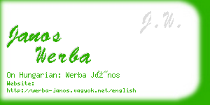 janos werba business card